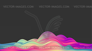 Abstract colorful background, color flow liquid wave - vector image