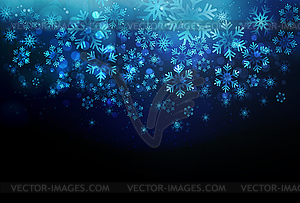 Winter card with snowflakes. Holiday christmas - vector image