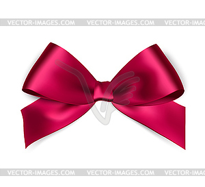 Shiny red satin ribbon - vector clip art