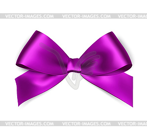 Shiny purple satin ribbon - vector clipart