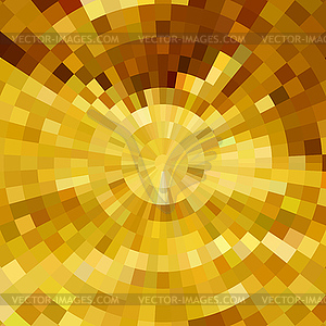 Abstract gold shiny concentric mosaic background - vector image