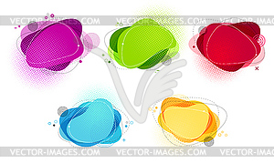 Set of abstract modern graphic elements. Gradient - vector clipart