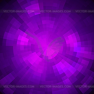 Abstract purple shiny concentric mosaic background - vector image