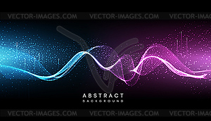 Hi-tech futuristic techno background, neon shapes - vector image