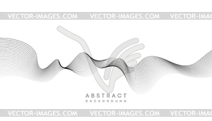 Abstract background, black wave for design brochure - vector image