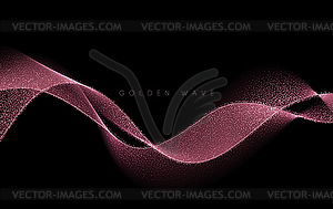 Abstract shiny color gold wave design element - vector clip art