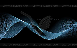 Abstract shiny color gold wave design element - vector image