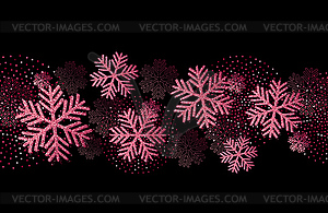 Christmas card with gold snowflakes and glitter - vector clipart