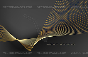 Abstract background, gold line for design - vector image