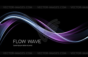 Abstract shiny color blue wave design element on - vector clip art