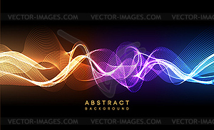 Hi-tech futuristic techno background, neon shapes - vector image