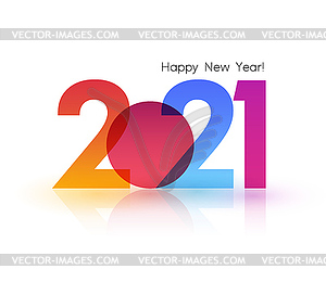 2021 New Year Abstract shiny color design element - vector clip art