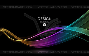 Abstract shiny color spectrum wave design element - vector clip art