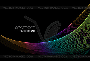 Abstract shiny color spectrum wave design element - vector clipart / vector image