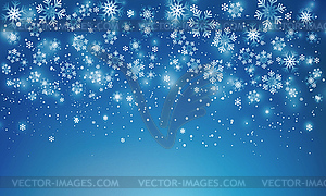  Abstract Christmas snowflakes background - vector clipart