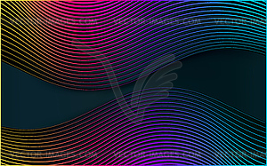 Abstract dark background, flow shadow wave for - vector clip art