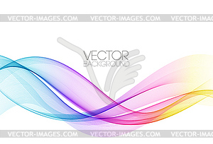 Abstract shiny color spectrum wave design element - vector clip art