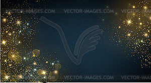 Holiday Abstract shiny color gold design element - vector image