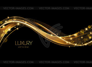 Holiday Abstract shiny color gold design element - vector clipart