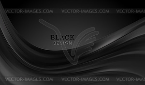 Smooth elegant black satin texture abstract - vector image