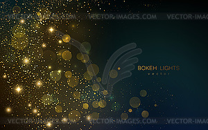 Holiday Abstract shiny color gold design element - vector image