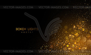 Holiday Abstract shiny color gold design element - vector image