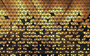 Abstract golden triangle pattern background. Shiny - vector clipart