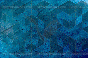 Blue grunge surface, concrete wall texture - vector image
