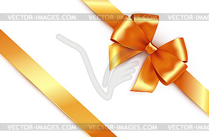 Shiny gold satin ribbon - stock vector clipart