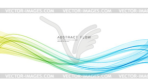 Синий цвет абстрактный элемент дизайна волны - иллюстрация в векторном формате