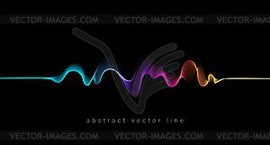 Abstract flowing wavy lines. Colorful dynamic - vector image