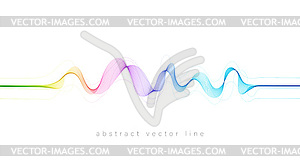 Абстрактные плавные волнистые линии. Красочная динамика - стоковый клипарт