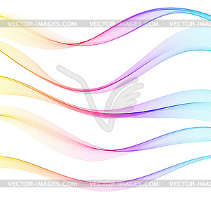 Abstract shiny color spectrum wave design element - vector clip art