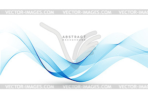 Blue color abstract wave design element - vector clipart