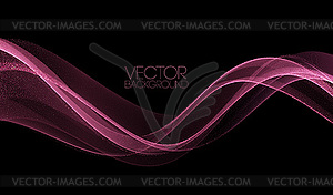 Abstract shiny color rose gold wave design element - vector image