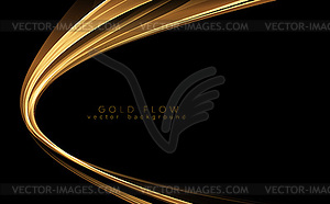 Abstract shiny color gold wave luxury background - vector clipart