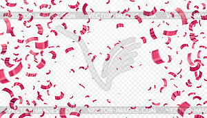 Defocused rose gold confetti on transparent - vector EPS clipart