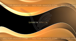 Luxury background with golden lines and shadow. - vector clip art