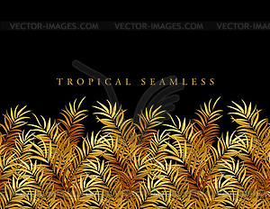 Tropical palm leaves, jungle leaves seamless - vector clipart