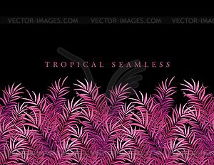 Tropical palm leaves, jungle leaves seamless - vector image