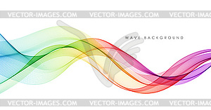 Abstract colorful flowing wave lines . Design - vector image