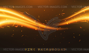 Burning fire flame - vector image