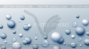 Dynamic background with colorful realistic 3d balls - vector EPS clipart