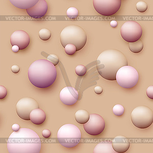 Dynamic background with colorful realistic 3d balls - stock vector clipart