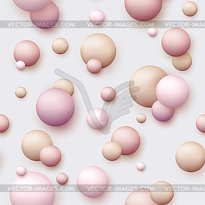 Dynamic background with colorful realistic 3d balls - vector image