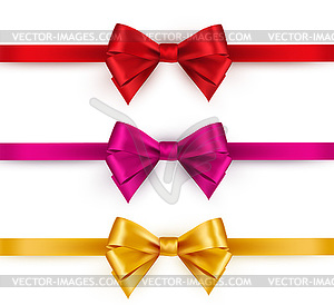 Shiny color satin ribbon - vector clipart