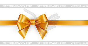 Shiny gold satin ribbon - vector clipart