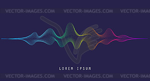 Background with color abstract wave dots - vector clipart