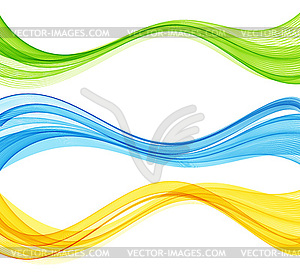 Abstract colorful flowing wave lines . Design - vector image