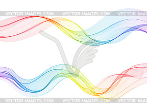 Abstract colorful flowing wave lines . Design - royalty-free vector image